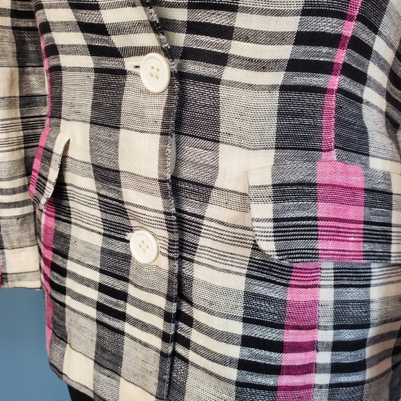 Vintage plaid blazer - Picture 3 of 9